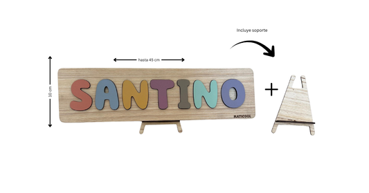 Puzzle de Madera con Nombre Personalizado para Niños – Juguete Educativo y Decorativo
