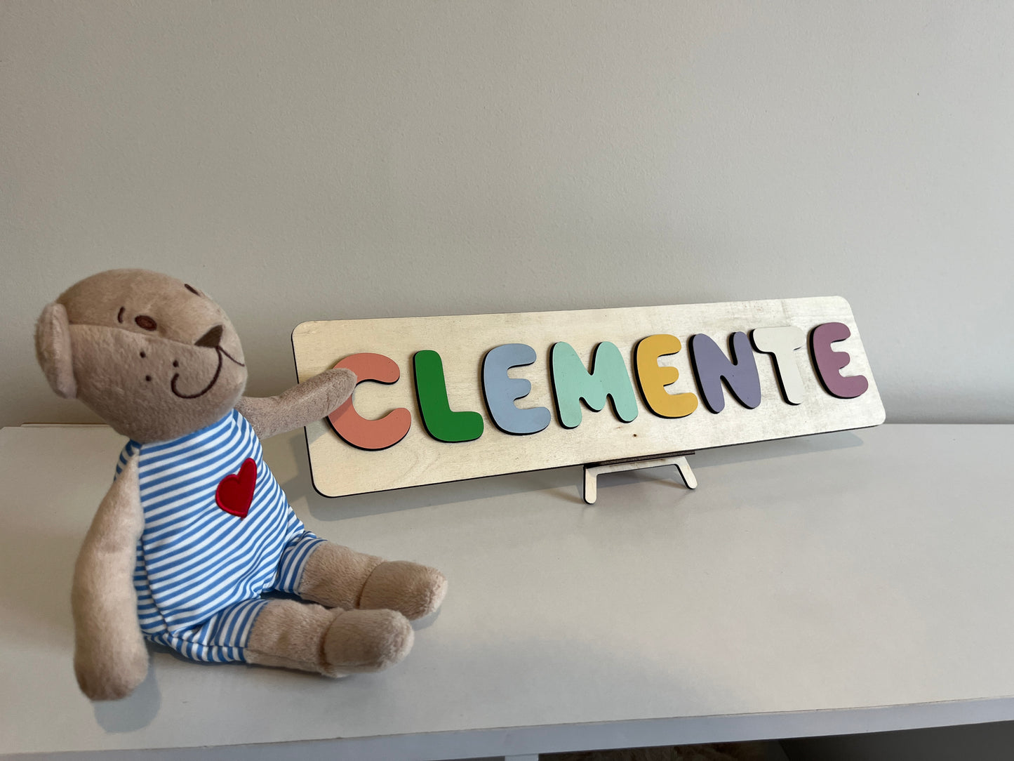 Puzzle de Madera con Nombre Personalizado para Niños – Juguete Educativo y Decorativo