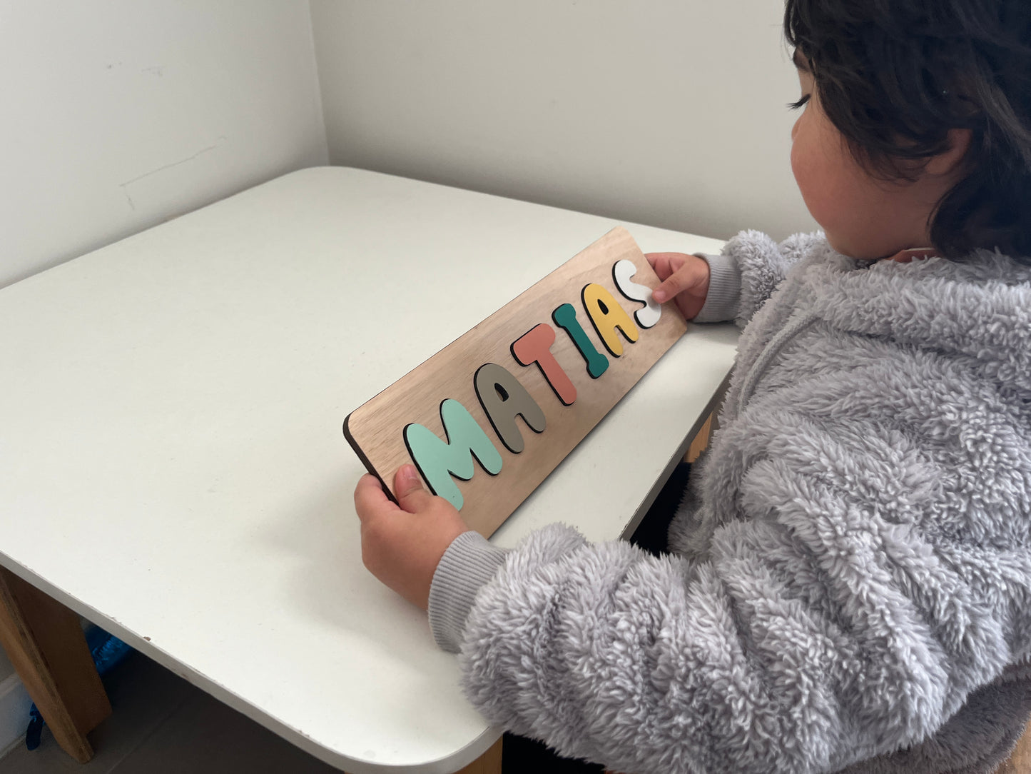 Puzzle de Madera con Nombre Personalizado para Niños – Juguete Educativo y Decorativo