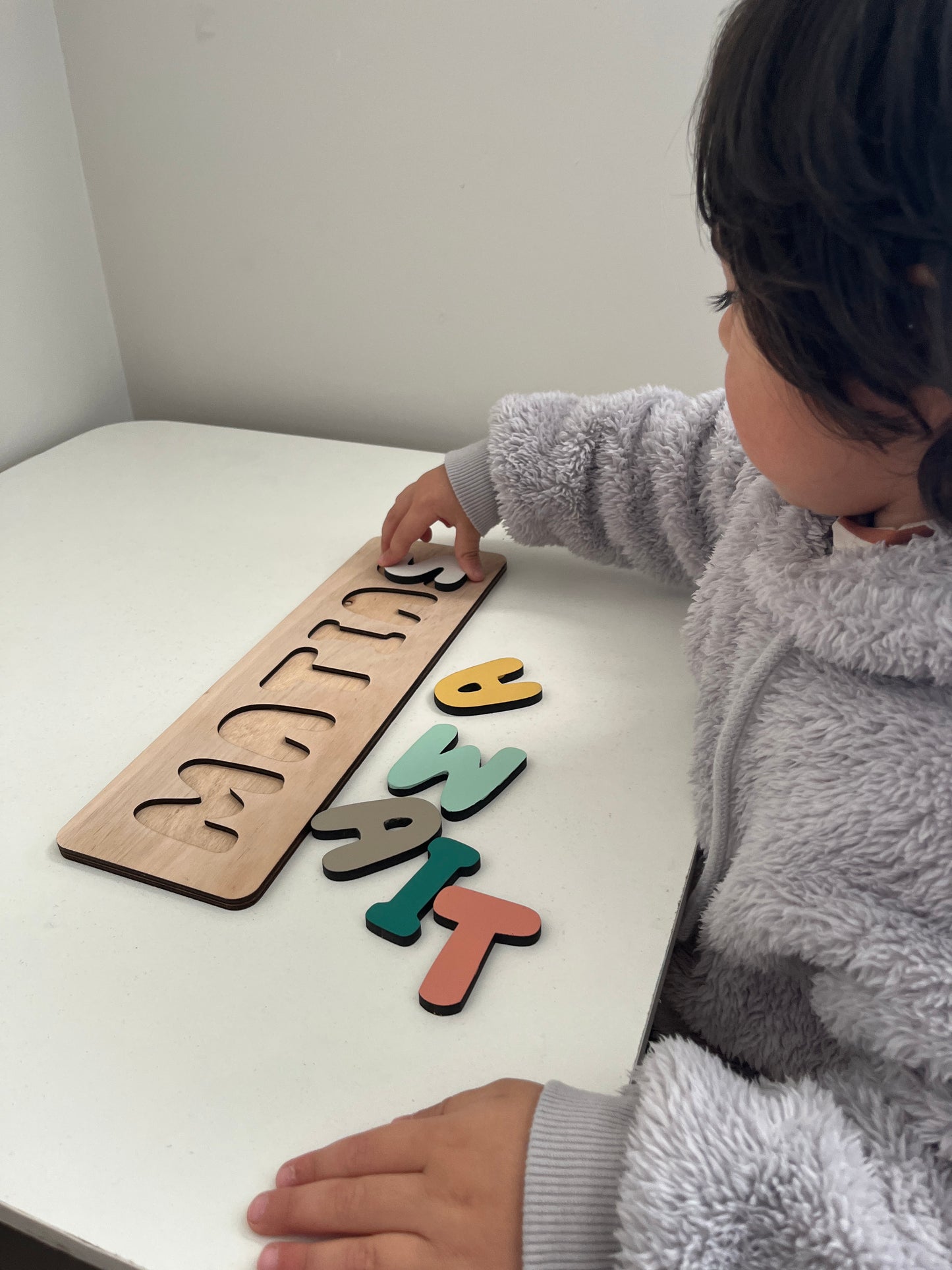 Puzzle de Madera con Nombre Personalizado para Niños – Juguete Educativo y Decorativo