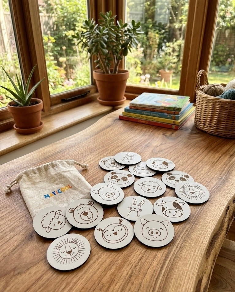 Juego Memorice de Madera Animalitos